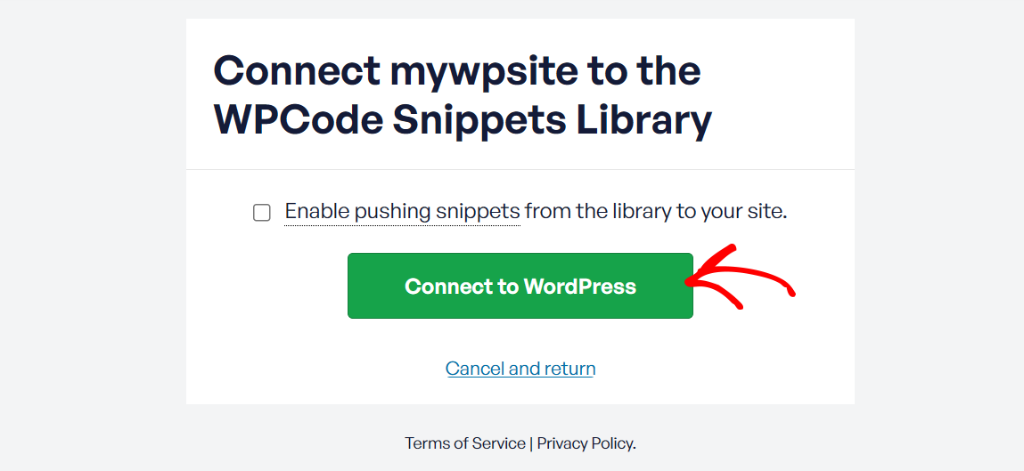 Connect WPCode library